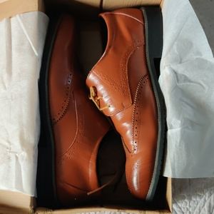 Brown brogue shoe